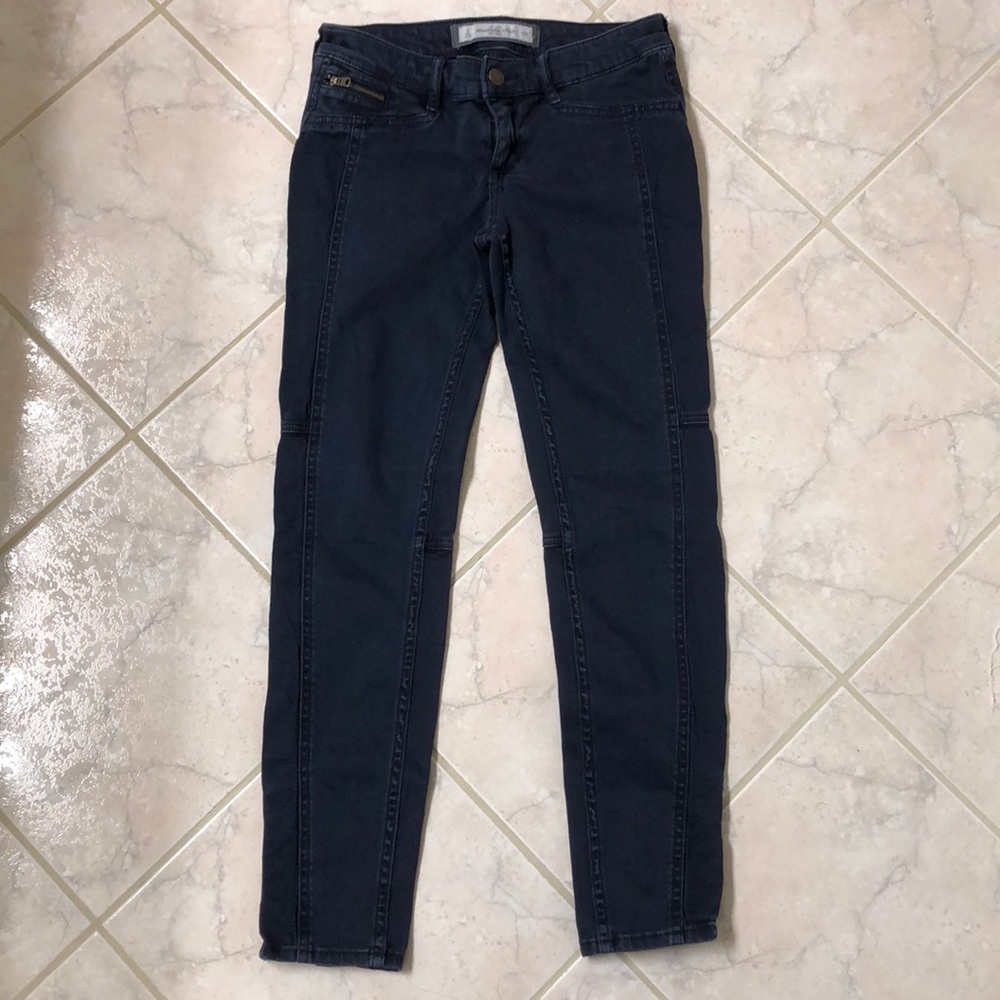 Abercrombie & Fitch skinny navy khakis